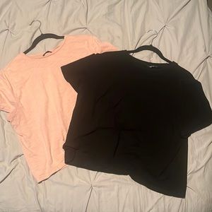 2 SHEIN Curve Plain Crop Tops